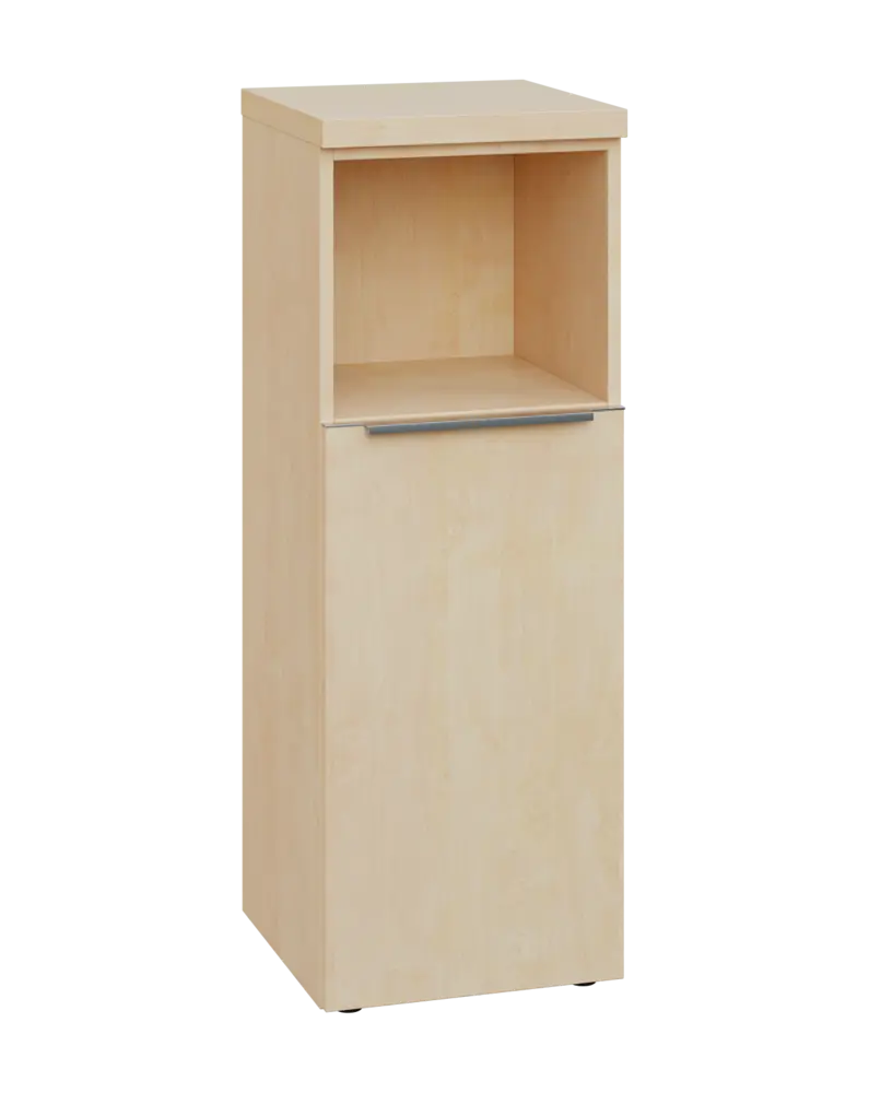 SIN 3 - 4DN kancelářská skříň, 1-dveřová/nika, pravá, 1120x400x400, bříza světlá